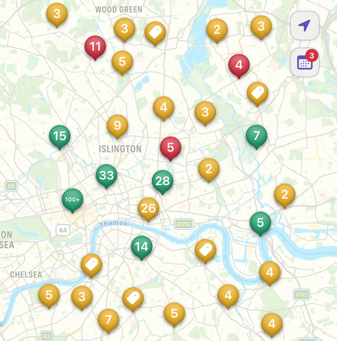Interactive map with multilingual interface
